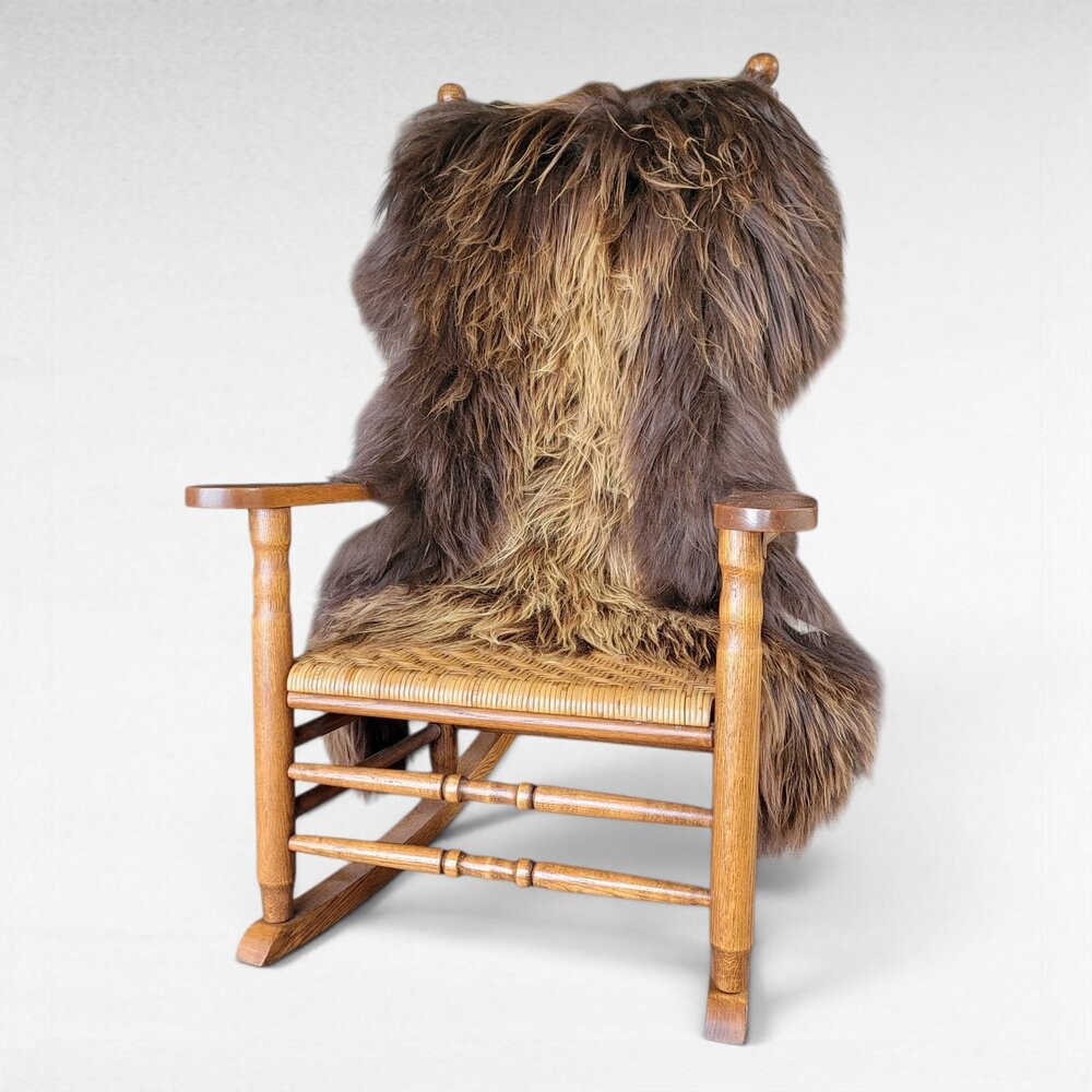 Genuine Icelandic Sheepskin Rug XXL Wide Brown Moorit 55" x 40"